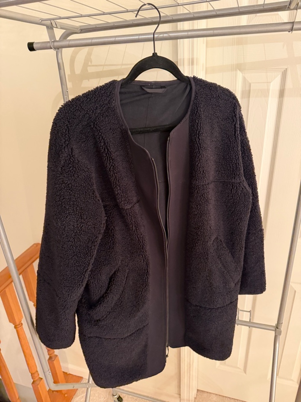 lululemon athletica Black Sherpa Zip-Front Jacket